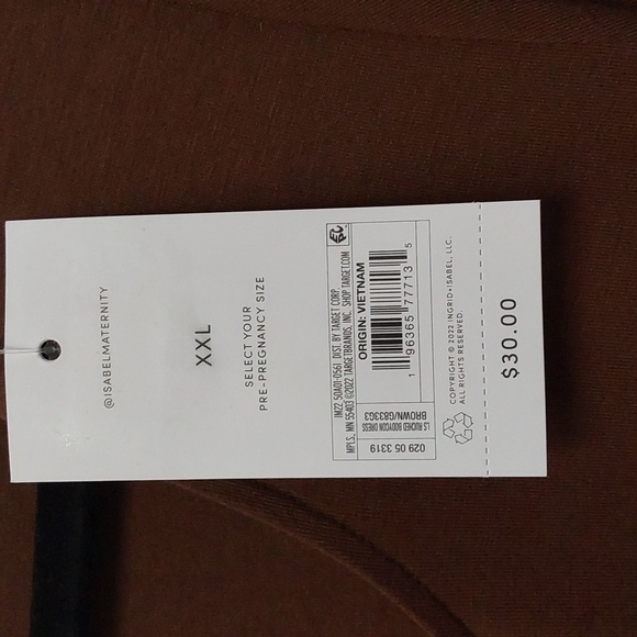 Long Sleeve Rushed Bodycon Maternity Dress | Isabel Maternity | XX Large - Picture 9 of 10